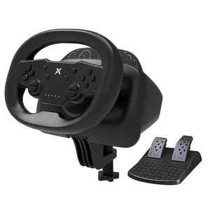 Wireless Game Steering Wheel with Pedals, Bluetooth-compatible 270° Rotation, Multi-Platform Compatible, Ps4/ps3/switch/PC/iOS/android, Home Entertainment