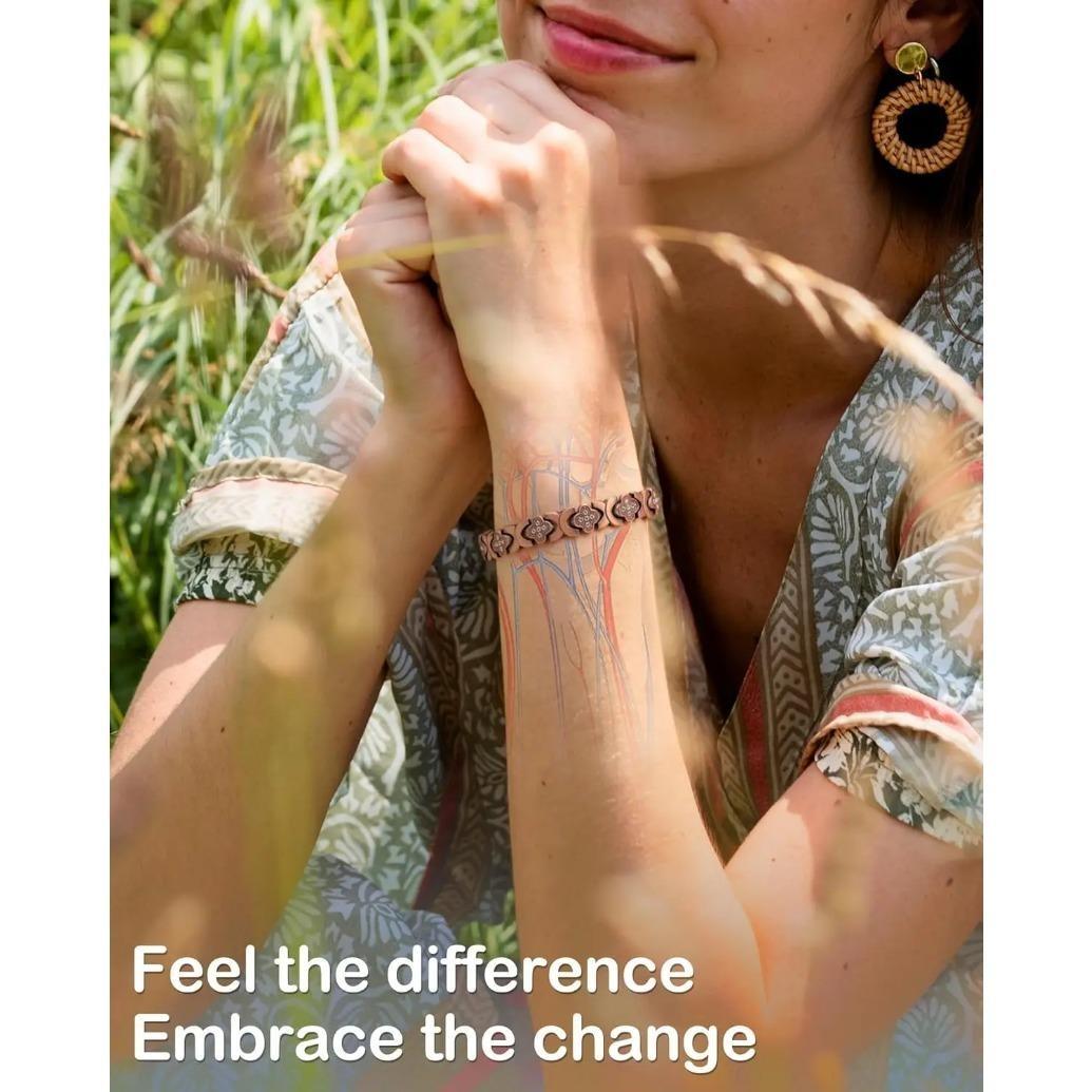 Aurelia Crest Luck & Love Infinite Clover Bracelet for Women | Pure Copper Magnetic Bracelet Titanium Steel Jewelry Gift 10MM Adjustable  2️⃣