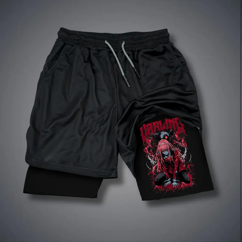 [Vtg90s] Double-Layer Sports Shorts Graphic Shorts Black Shorts Camo Shorts Streetwear Shorts Men Outfits Men Short Shorts Vacation Outfits Shorts
