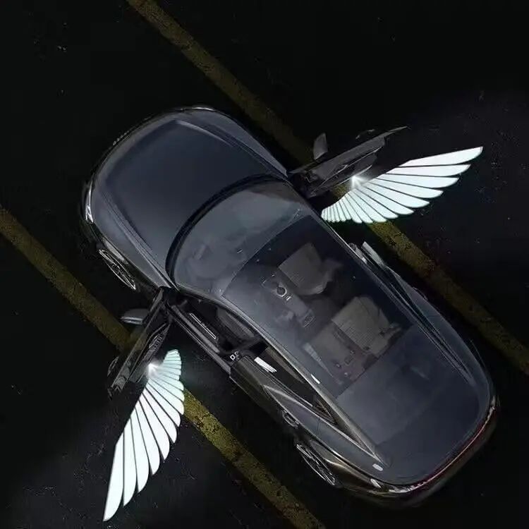 Universal Car Door Welcome Light Wireless Magnetic LED Angel Wings Projection Courtesy Lamp For All Vehicles Daily Travel Gift, Led Lights For Car, Car Door Projector Lights