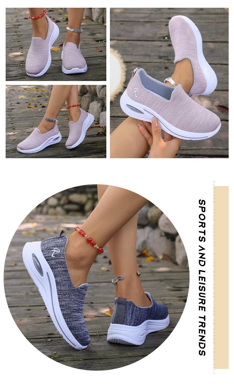 Women's Shoes 2026 Spring/Summer New Foreign Trade Women's Shoes Wholesale Height-Increasing Shoes Breathable Air Cushion Sports Shoes for Women