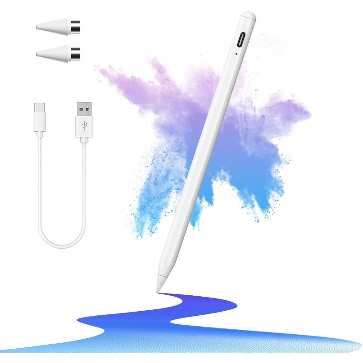 Stylus Pen for  Screens with  Design Rechargeable   Stylus Pen Compatible with iOS/Android/Tablet/Phones/iPad pro/Mini/Air Digital Pencil for Writing and Drawing