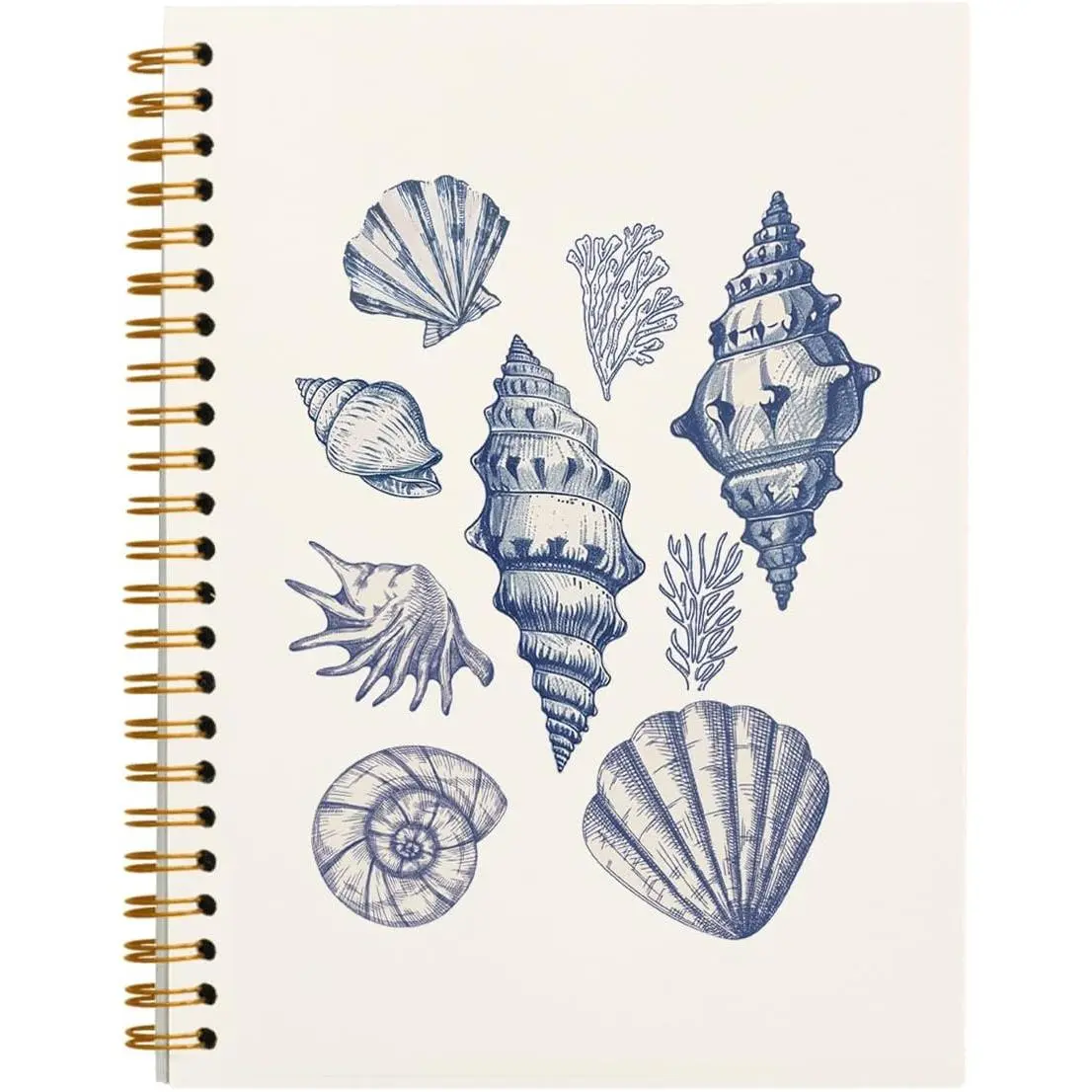 Decomposition Aesthetic  Notebook Blue School Supplies 5.5x8.3 | Coastal Granddaughter Notebooks, Cute Girly Aesthetic Notebook, Preppy Office Supplies, Hardcover Spiral Navy Blue Notebook