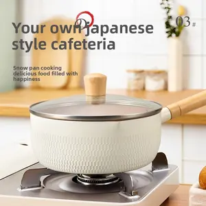 1pc Antibacterial Maifan Stone Milk Pot, Non-stick Instant Noodle Mini Cooking Pot