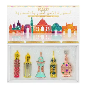 Luxurious Arabic Style Perfume Set Box, 5 Pieces, Alcohol-Free, Tonfly Luxury Fragrance Collection, Ideal Gift for Perfume Lovers