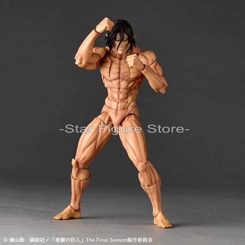 Attack on Titan Eren Jaeger Action Figure Revoltech Amazing Yamaguchi Eren Yeager Model Toys Figures Movable PVC Collection Doll