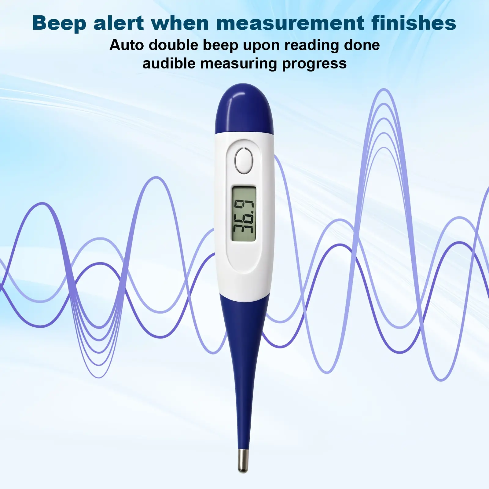 Digital Thermometer for Fever,Fast & Accurate Readings, Dual Flexible Tip Ideal for Adults Kids