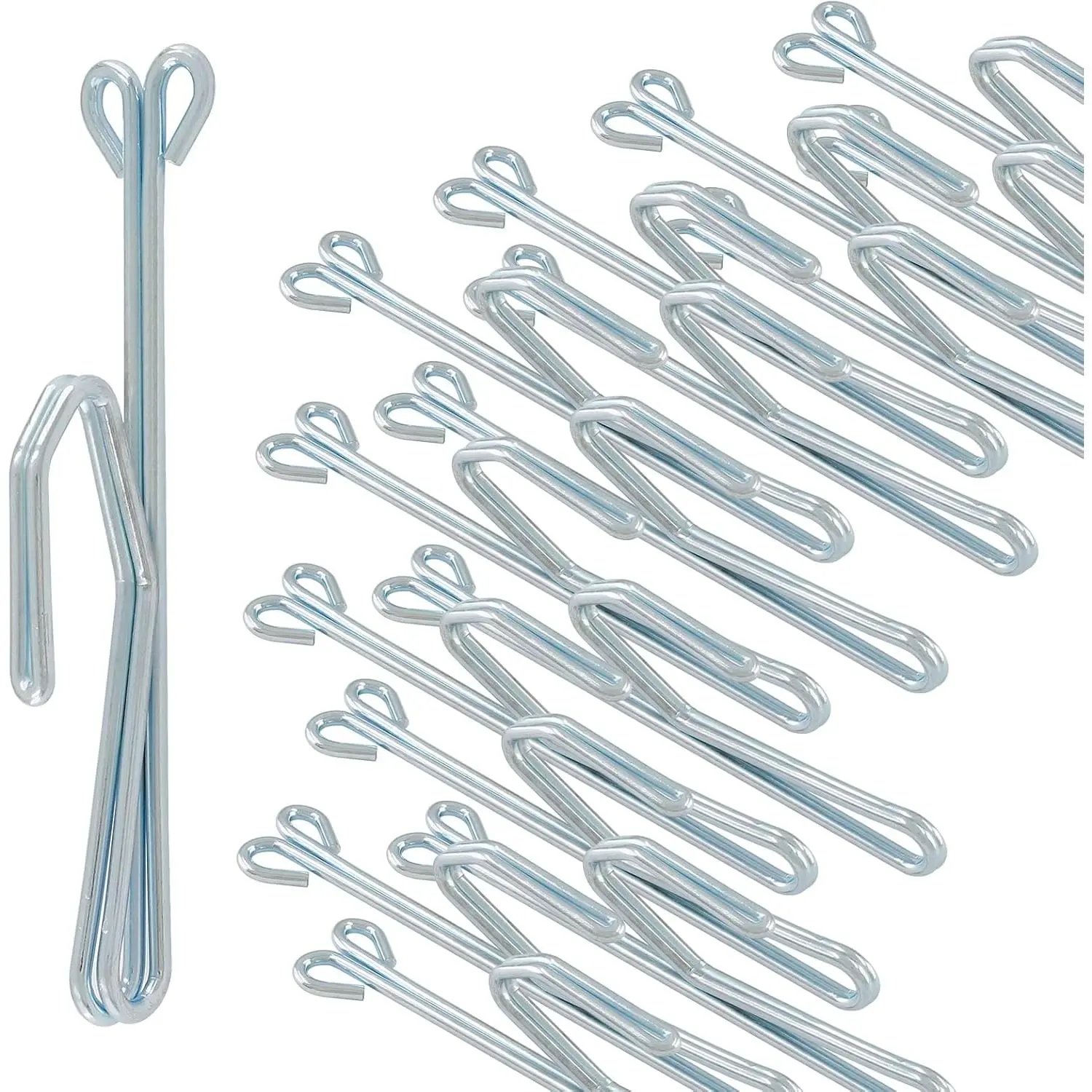 16 count 3 Inch Drapery Hooks,  | Metal Curtain Pins, Slip  Pleat Hooks, For Drapes & Window Curtain, Door Curtain Compatible