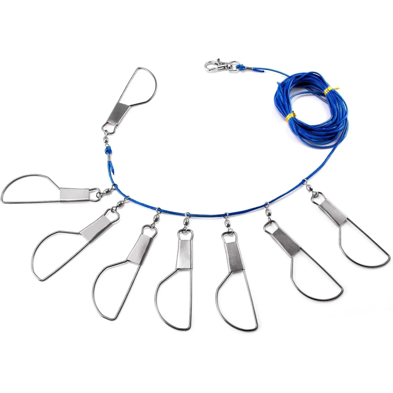 Fish Stringer 16ft/6.5ft, Fishing Stringer with Stainless Steel Swivels Snaps Lock and Heavy Duty Ground Pillar, Stringers Trout Fishing Gear  Trout Bass Salmon Walleye