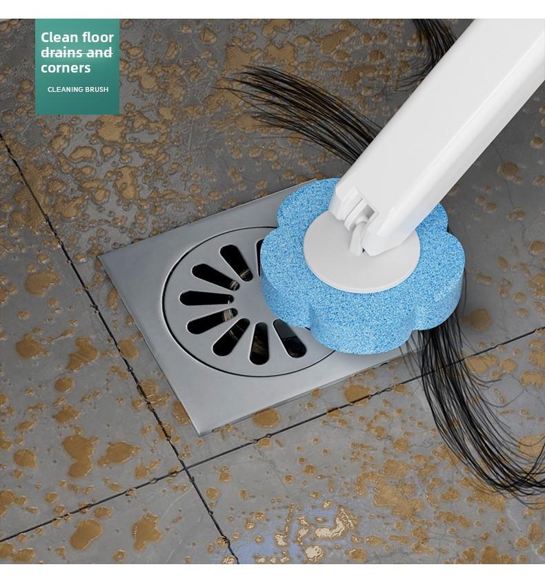 Large-capacity Disposable Toilet Brush Household Toilet Brush Set for Bathroom, Long Handle, Dead-Corner-Free Soft Bristles