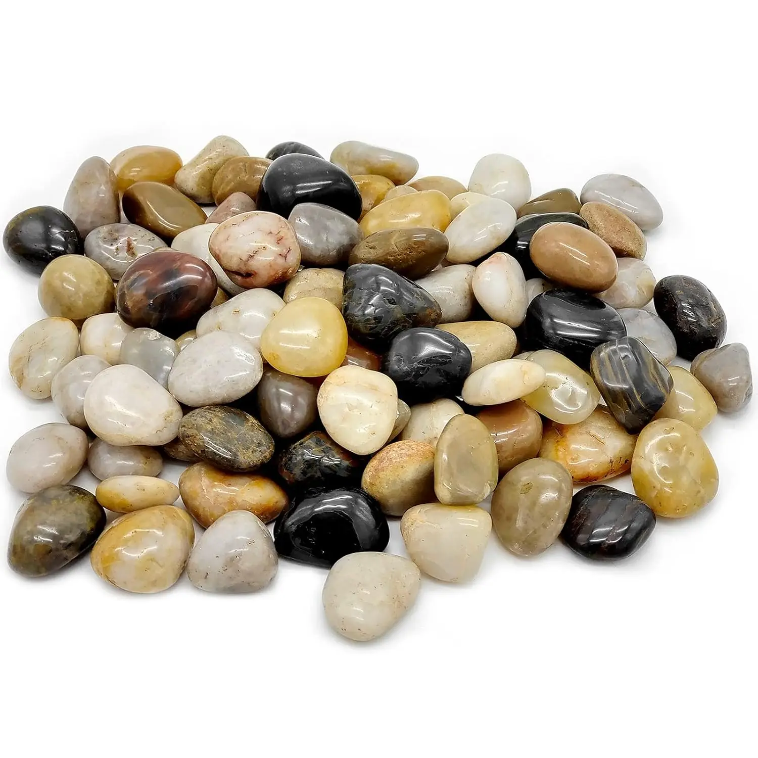 1lb Polished  for ,Gardens, Décor, Landscaping, Succulent, Terrarium, Decorative Rocks- Stone ,Smooth  Color  Gravel,Outdoor Decorative Stones