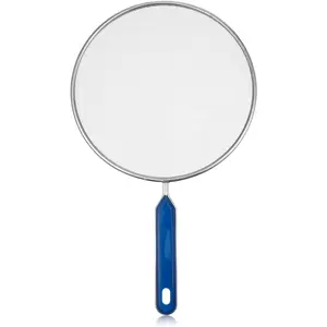 Stainless Steel 8'' Grease Splatter Screen for Frying Pan, Splatter Guard with Comfortable Grip Handle, Ultra Fine Mesh Pan Cover Prevents Oil Splatters for Frying Cooking