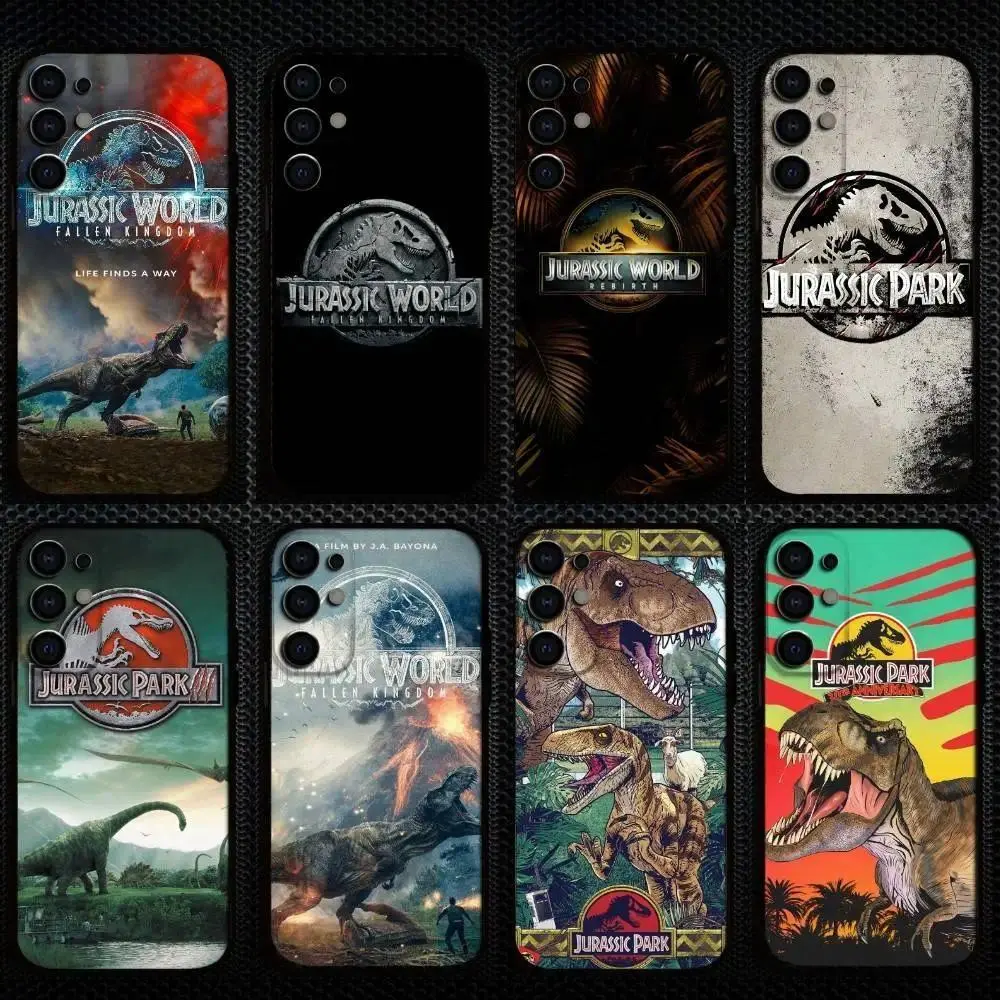 J-Jurassic Park Dinosaur World  Phone Case For iPhone 17 Promax 17E 16 Plus 15 14 13 12 11 Pro 17Air & Samsung Galaxy S26 Ultra S25 S24 S23 S22 Plus FE Anti-fall Shockproof Protective soft black Cover