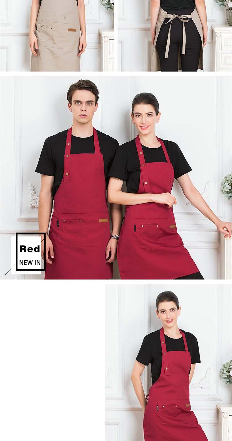 Custom Brand Logo Kitchen Aprons For Woman Men Chef Work  Grill Restaurant Bar Shop Cafes Beauty Nails Studios Custom Uniform