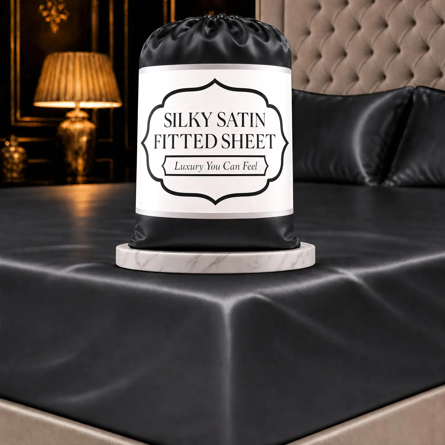 Fitted Sheet Queen Size (1 PC) – Luxuriously & Softer than Silk Bed Sheets w/ 15 Inch Deep Hypoallergenic Wrinkle Free, Snug Fit, Elastic Corner Straps (Stone Grey)