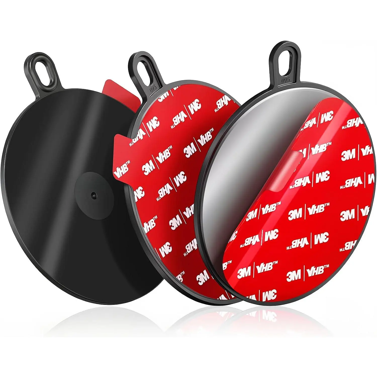 Dashboard Pad Mounting Disk for Suction Cup, 95mm (3.74") Heat Resistant Adhesive Disc for  Camera Windshield Holder, GPS, Tablet,  Phone Bracket Base with Sticky Adhesion  3 Pack