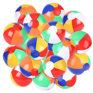 18 Pack Rainbow Inflatable Beach Balls – 8 Inch Colorful Pool Toy Boats – Ideal for Summer Pool and Beach Party Benefits and Outdoor Water Play
