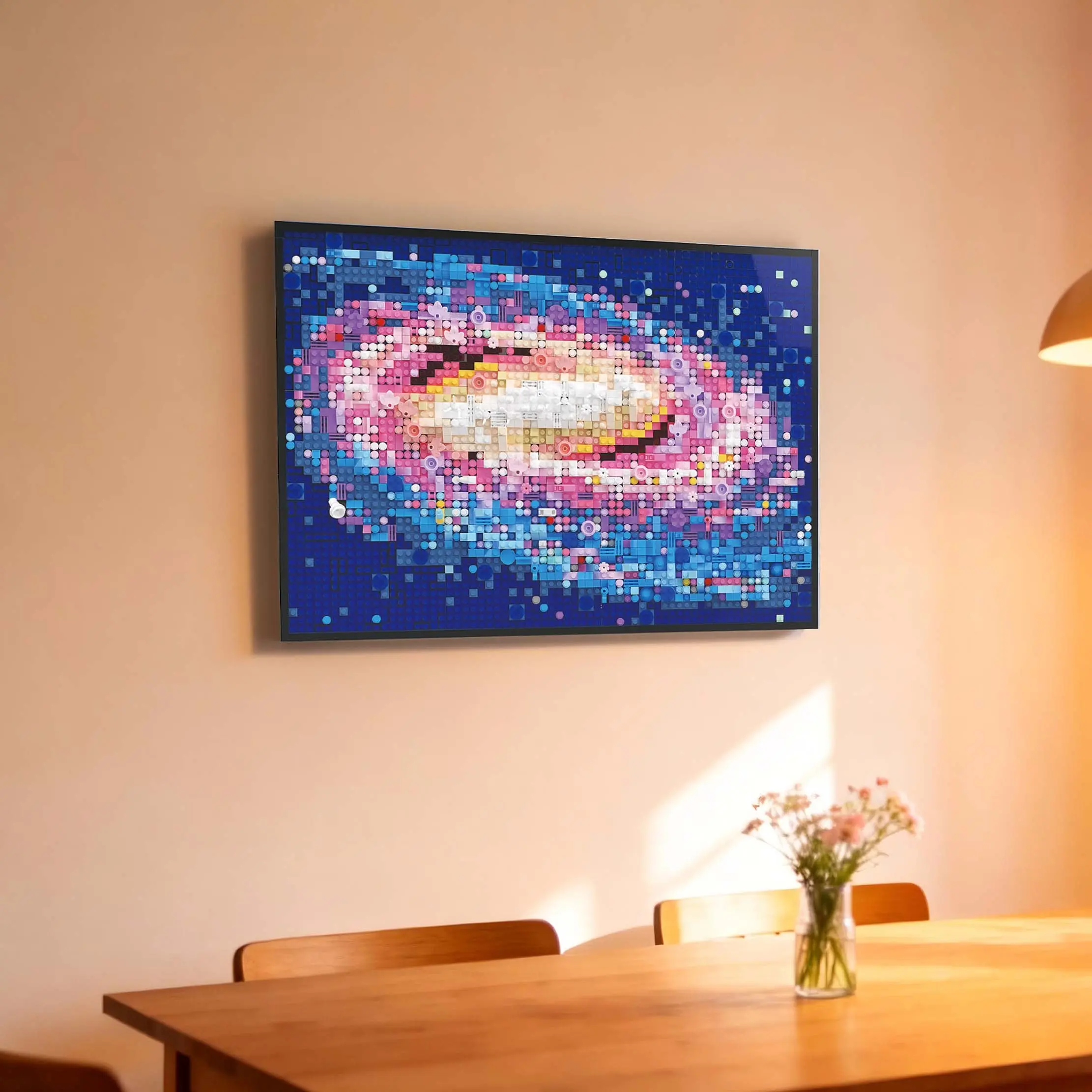 2985pcs Galaxy Pixel Art Blocks Set, DIY Mosaic Creative Building Blocks Puzzle Kit with Frame, Stress Relief Toy, Wall Desk Decor, Adult Teen Gift