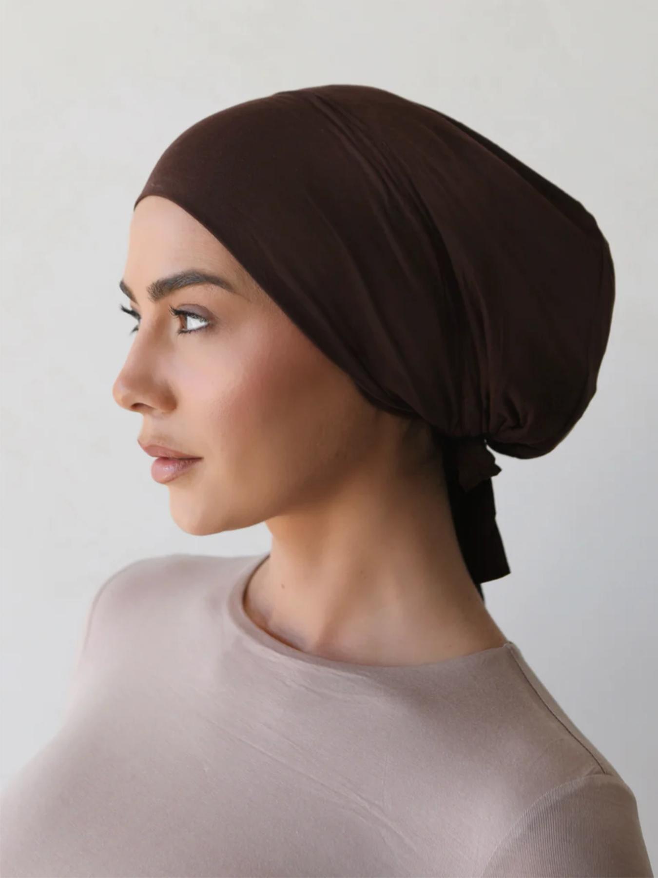 Solid Color Hijab Underscarves, Breathable Comfortable Hijab Undercap, Women's Modest Islamic Clothing Accessories for Daily Wear