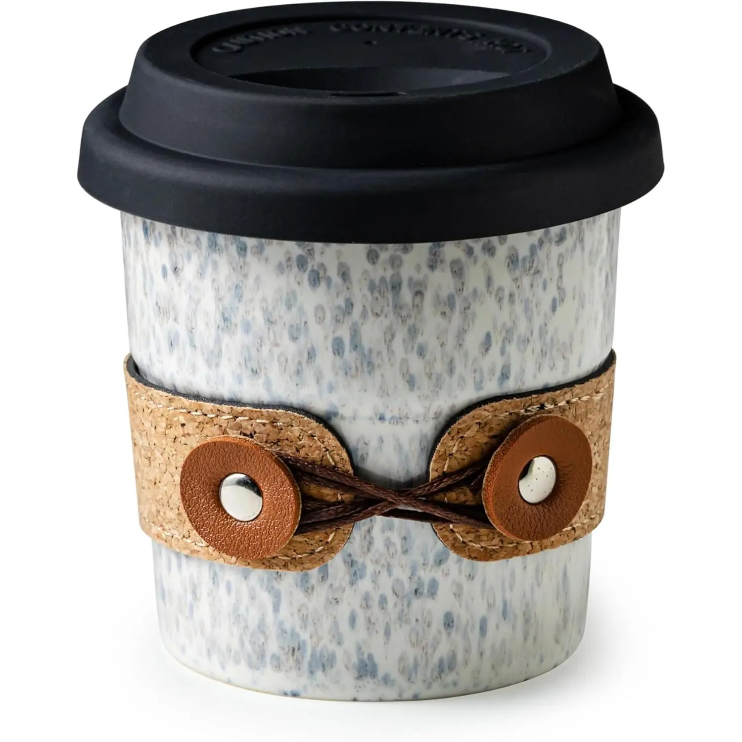 Coffee Mug with Lid,  Coffee Cups for Travel, Spill Proof | Camping Tumbler | Ceramic Microwave and Dishwasher Safe | 8.5oz for , Latte, Espresso | for , , Office