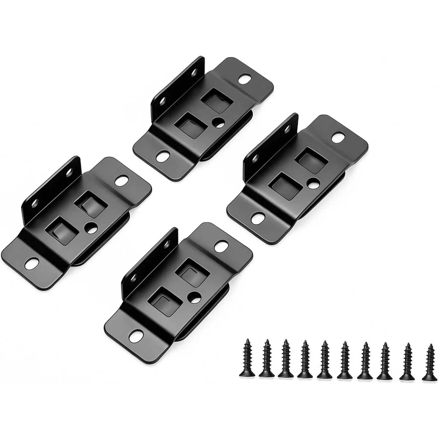 10-Pack Stainless Steel Heavy-Duty Furniture Connectors, Removable Corner Desk Brackets with Screws for Cabinets/Drawers, Tables