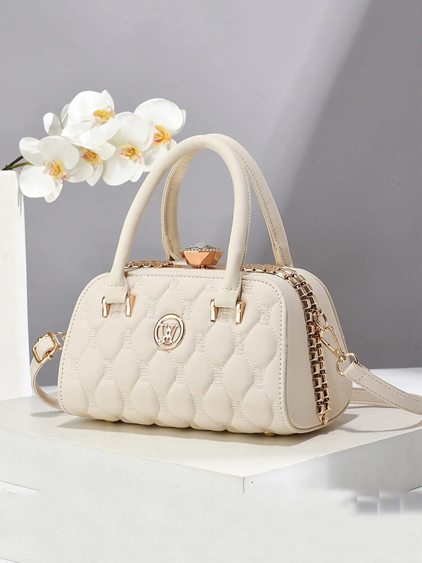 Fashion Rhombus Retro Crossbody Handbag, Multi-Functional Large Capacity Shoulder Bag, Stylish Design, New Fashion Women's Small Square Bag, Fashionable Crossbody Bag