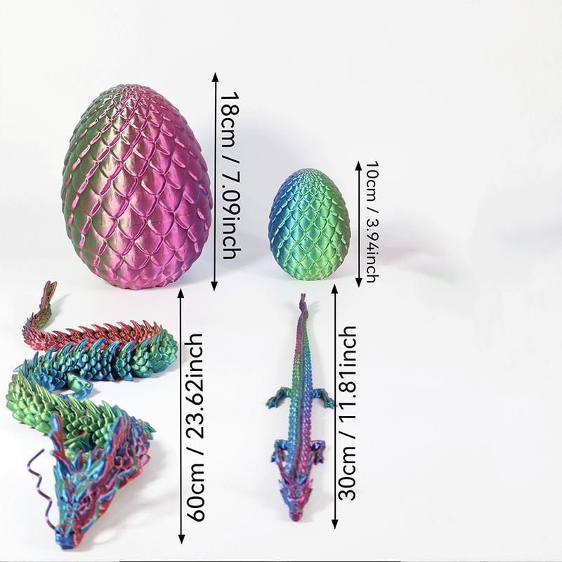 3D Printed Dragon & Egg Set, Creative Dragon Egg, Home Decor Ornament, Birthday Gift, Home Decor Supplies for Living Room Bedroom,Boys & Men gifts