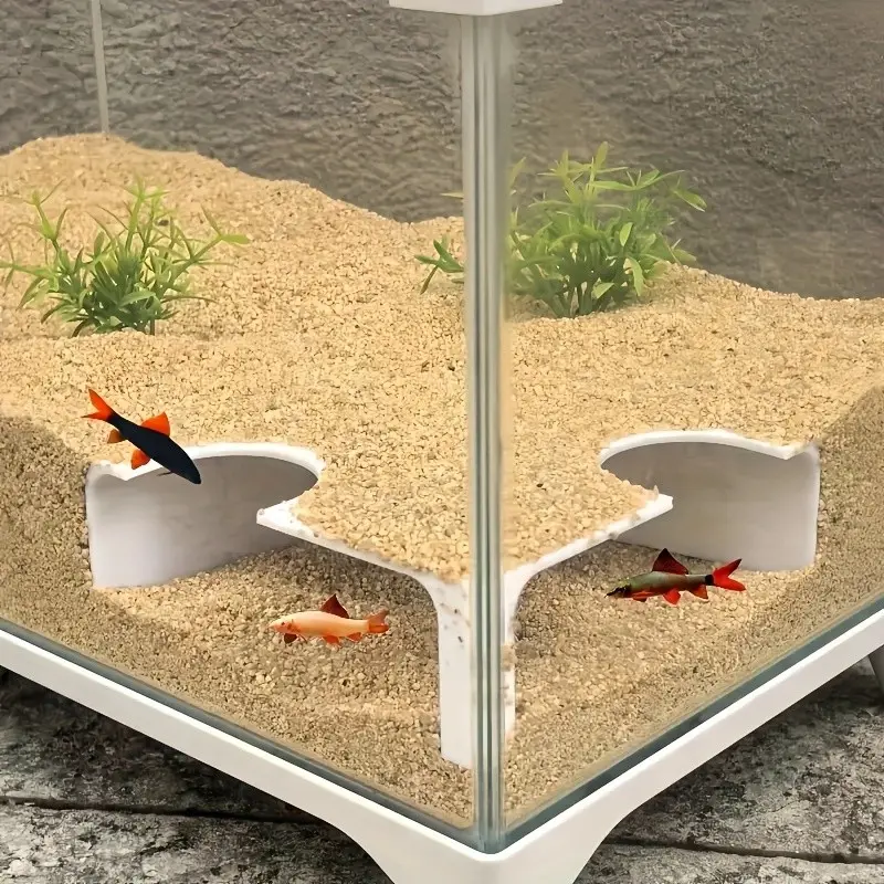 Fish Tank Corner Tunnel, Game and Rest Room Observation Window, Suitable for Fish and Amphibians, Decorative Underwater Habitat, Small Aquarium Climbing Pet Underground Cave, Fish Tank Accessories, Decorations, Crawling, Amphibian Shelter