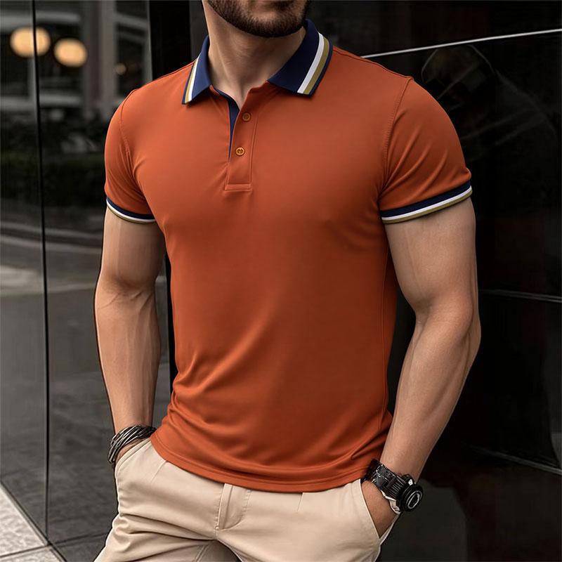 Men's business casual polo shirts, golf shirts, and collared T-shirts are comfortable and breathable, suitable for home leisure and outdoor sports, everyday wear, and as gifts for men's sportswear/sports casual wear.