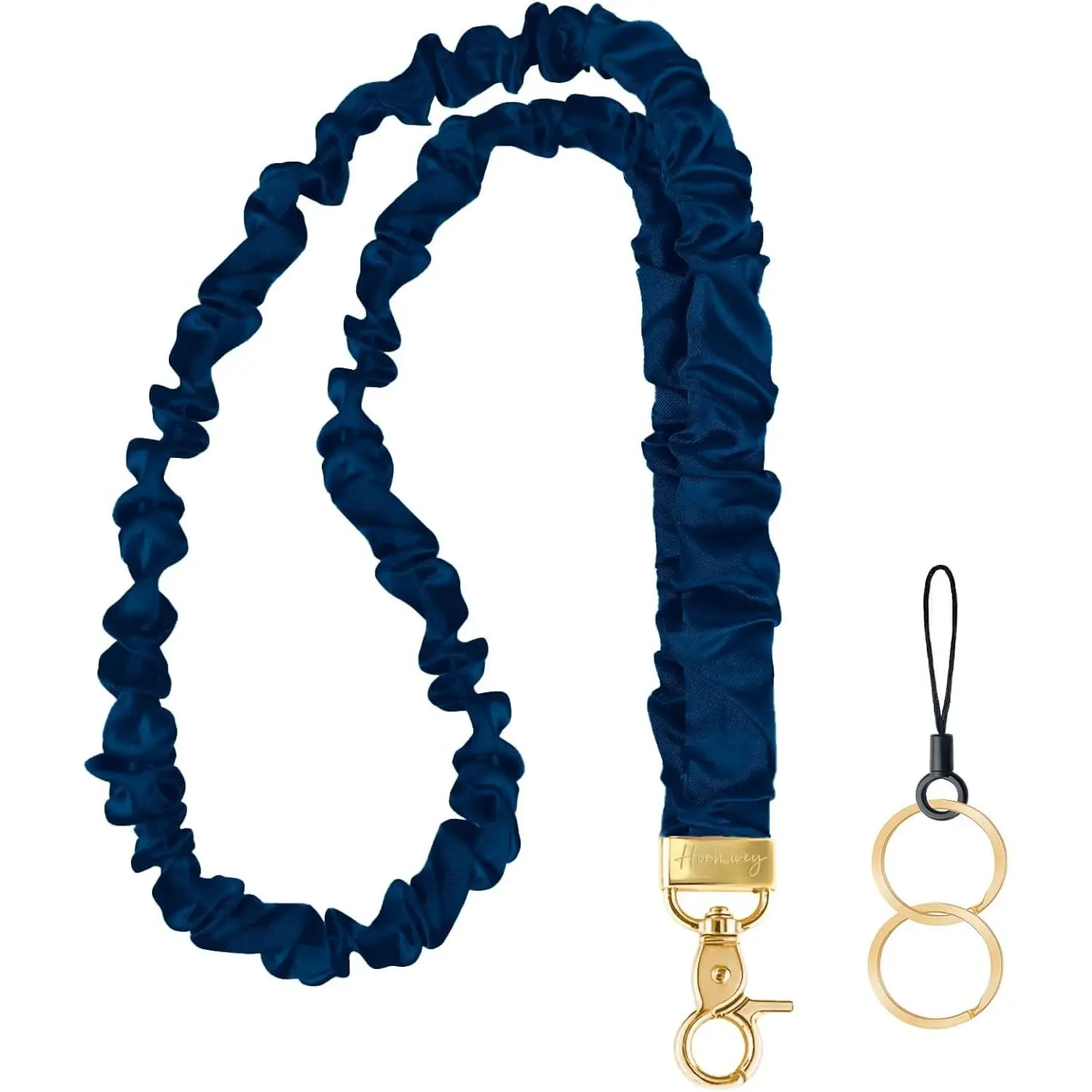 Scrunchie Teacher Lanyards for ID Badges , Long  Key Lanyard Straps for Women Card Holder  Wallet
