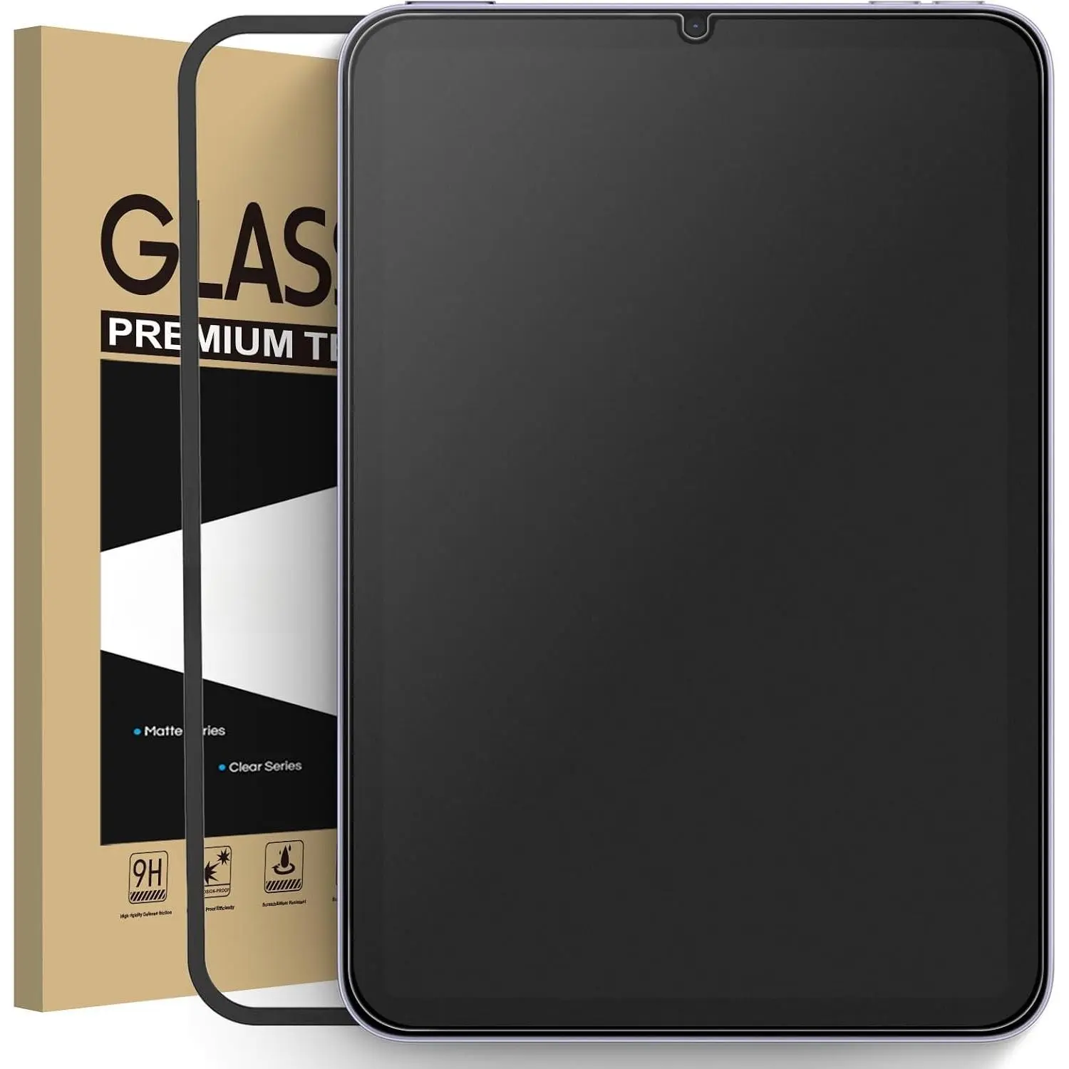 1 Pack Matte Glass Screen Protector for iPad Mini 8.3” A17 Pro (2024) & Mini 6 (2021) with Alignment Frame, Anti-Glare & Anti-Fingerprint Tempered Glass Film for iPad Mini 7/6, Smooth as Silk