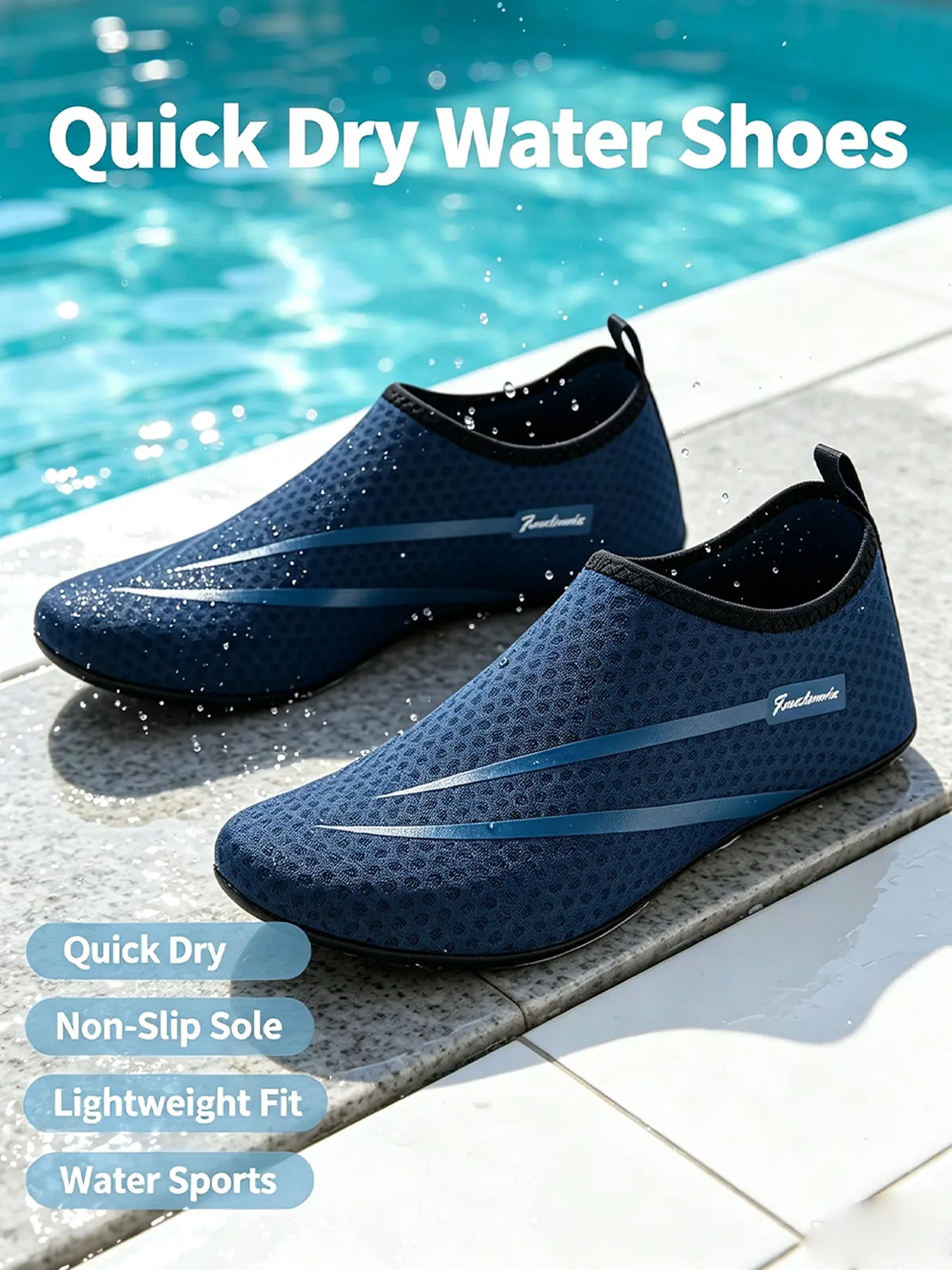 Women Non Slip Aqua Water Shoes, Quick Dry Barefoot Socks for Beach Yoga Diving River Walking