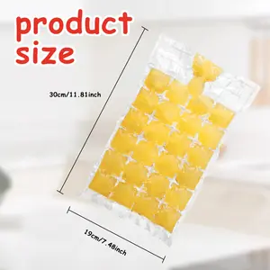 50 Counts Ice Maker Bags with Funnels, Disposable Freezer Bags for Quick Ice Cubes