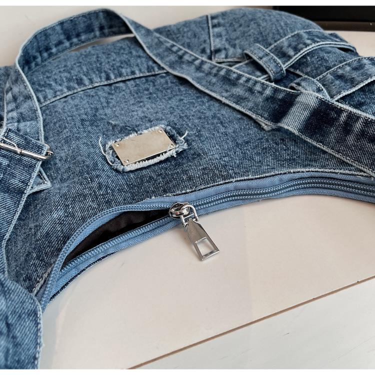 New Fashion Large Capacity Denim Crossbody Shoulder Bag for Women Casual Storage Bag Textured Casual and Versatile Coach Bag