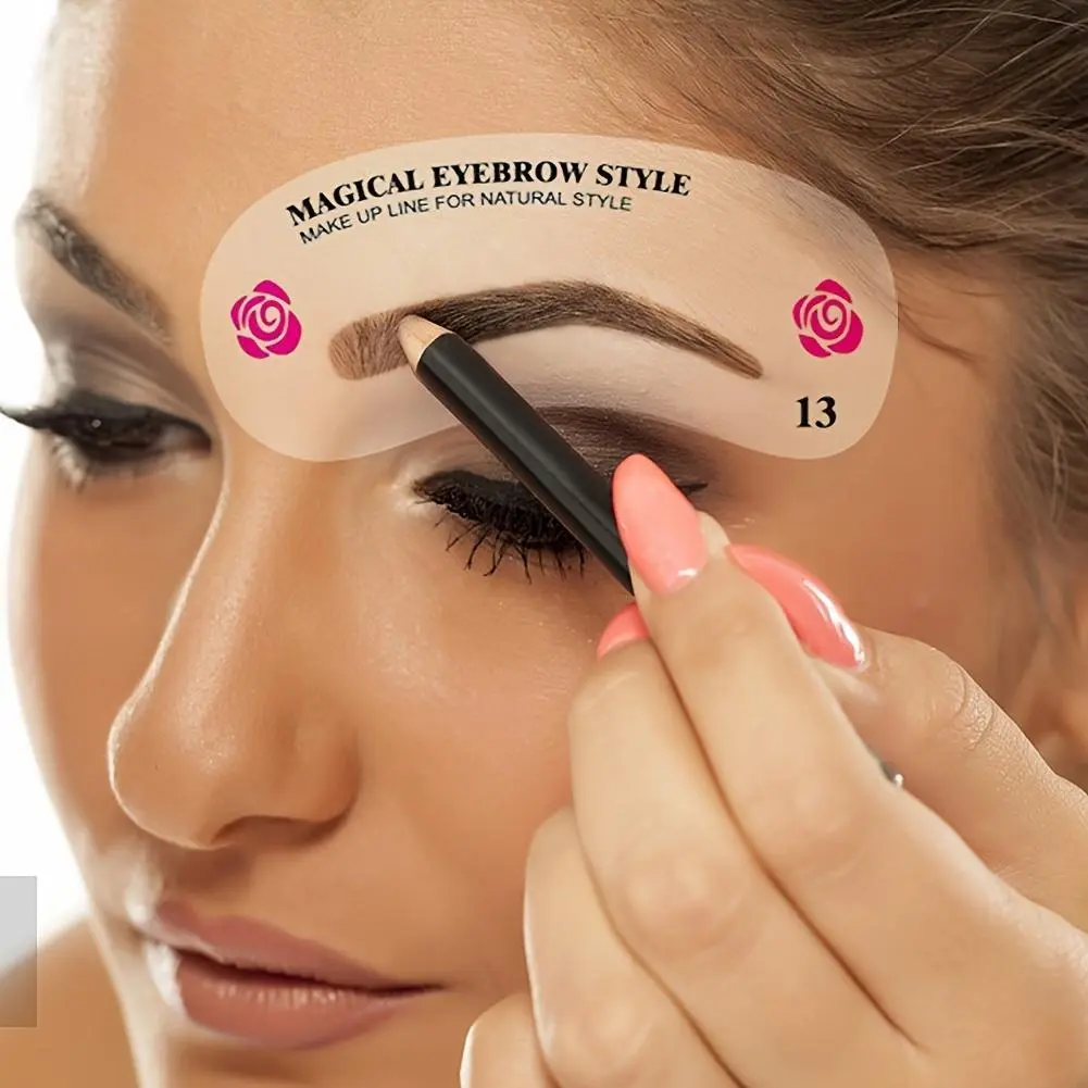 24 Styles Eyebrow Shaping Stencils Grooming Kit - For Women - Perfect For Beauty Modeling And Makeup Application - Suitable for Everyday Makeup - Great Gift for Makeup Lovers