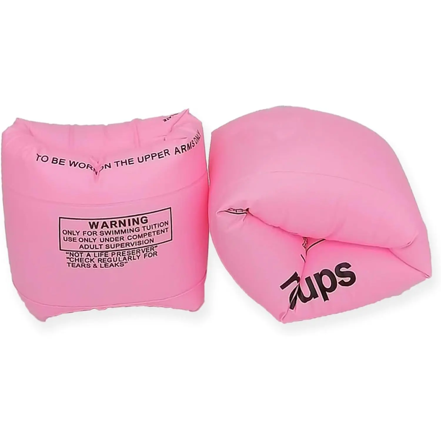 Inflatable Arm Floaties for Kids and Adults, Blow up Water Wings for Toddlers, Pink Swimming Floaties for Kids 6-12yrs and Adults 30-150LBS