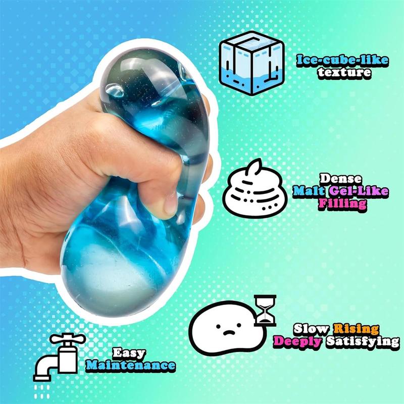 Premium Sensory Stress Cube – Extra Large Fidget Toy | Stress Balls for Adults with Non-Sticky, Odor-Free Shell & Reinforced Dual Leak-Proof Seals for Heavy-Duty Use