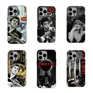 Scar.face Re.tro Gang.ster Pre.mium Phone Cases,Iconic Tony Montana Movie Art, Shockproof & Scratch-Resistant Covers,for iPhone17/16/15/14/13/12/11 Pro Max Plus for Samsung phones, ideal Gift Choice for men and women.A good gift for fans.