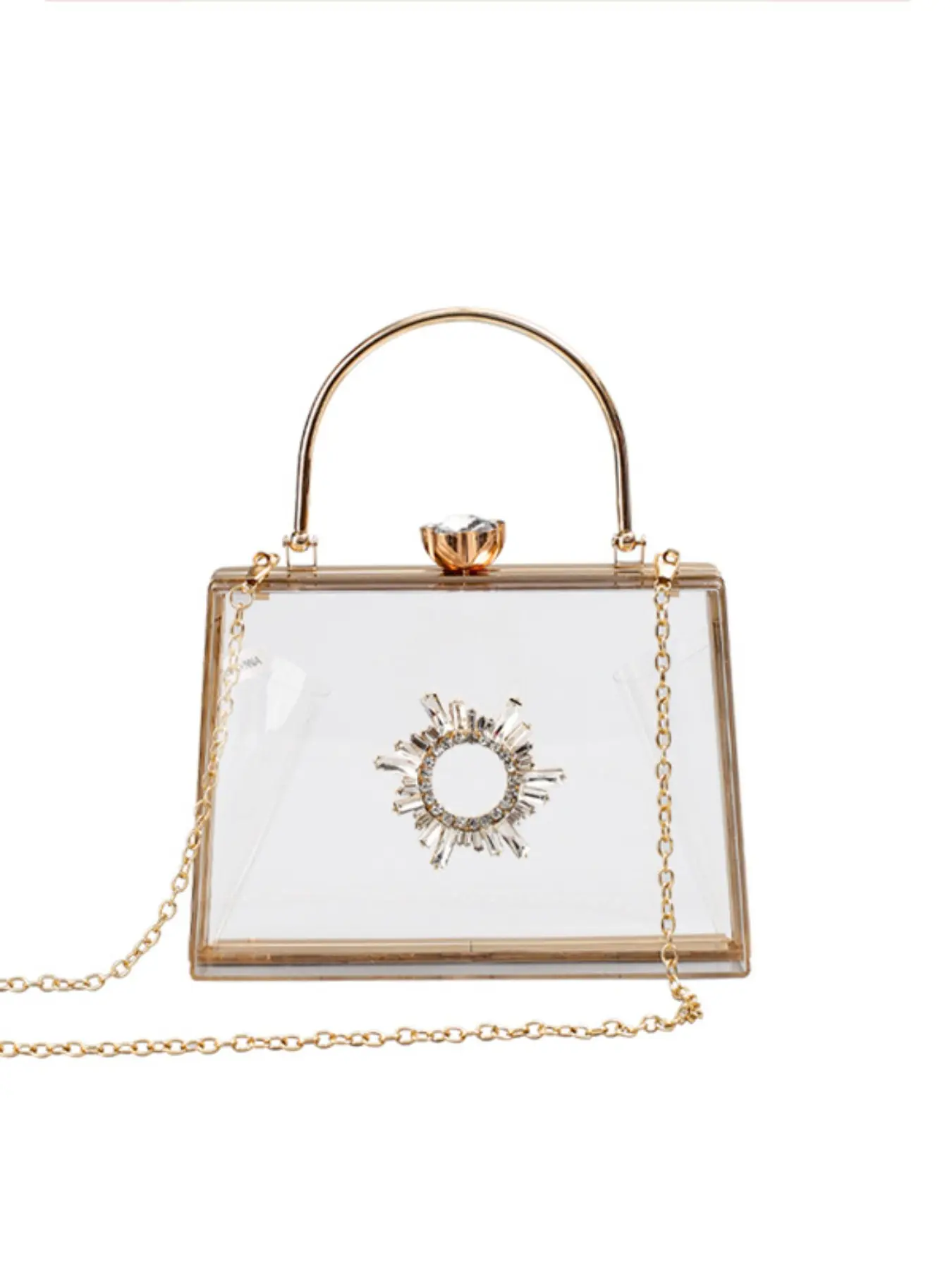 Transparent Acrylic Evening Bag, Luxe Style Handbag, Crossbody & Shoulder Bag for Women, Elegant Party & Commute Accessory