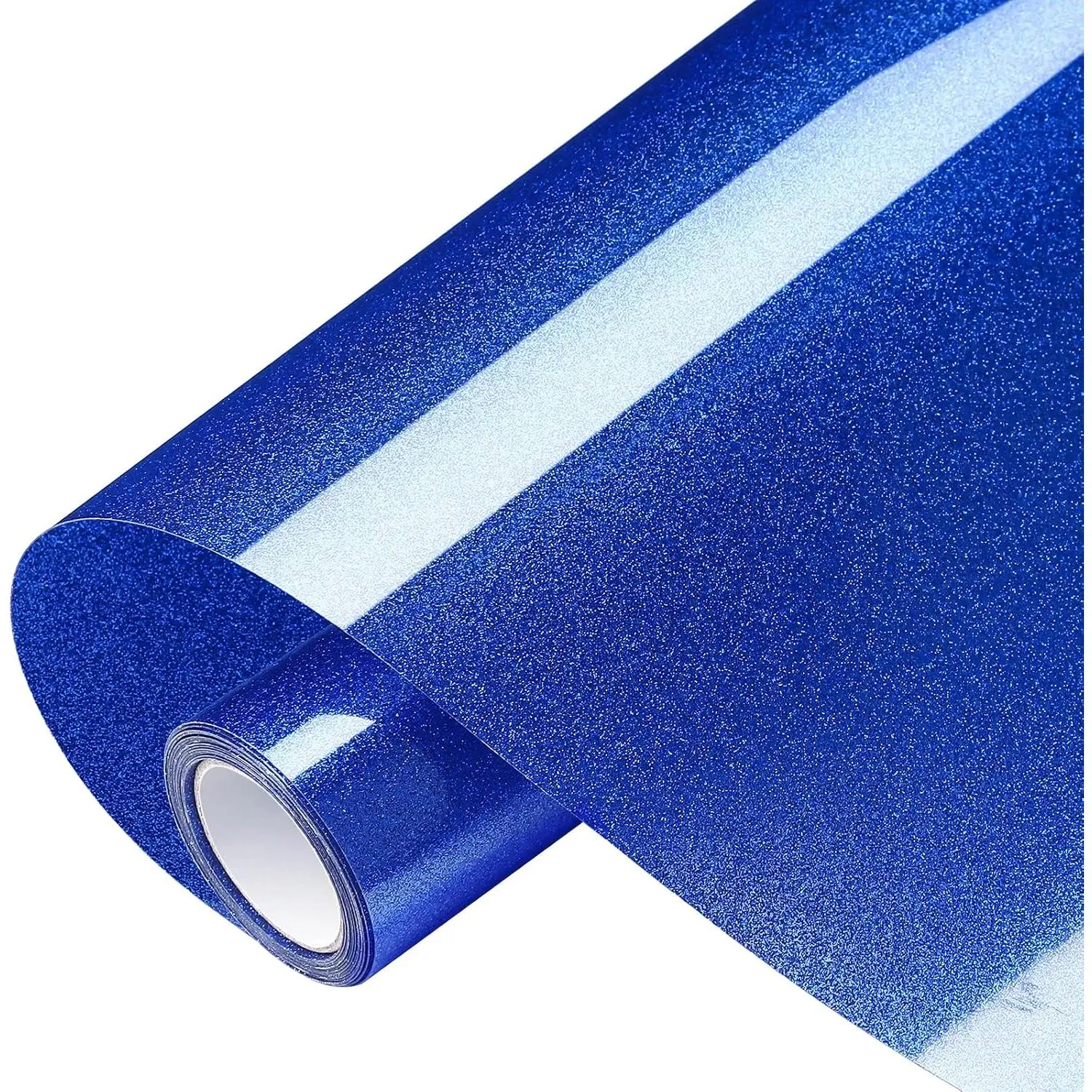 Glitter Heat Transfer Vinyl Rolls-10” x 8ft Royal Blue Iron  Vinyl for Shirts,Glitter HTV Vinyl for   Machine