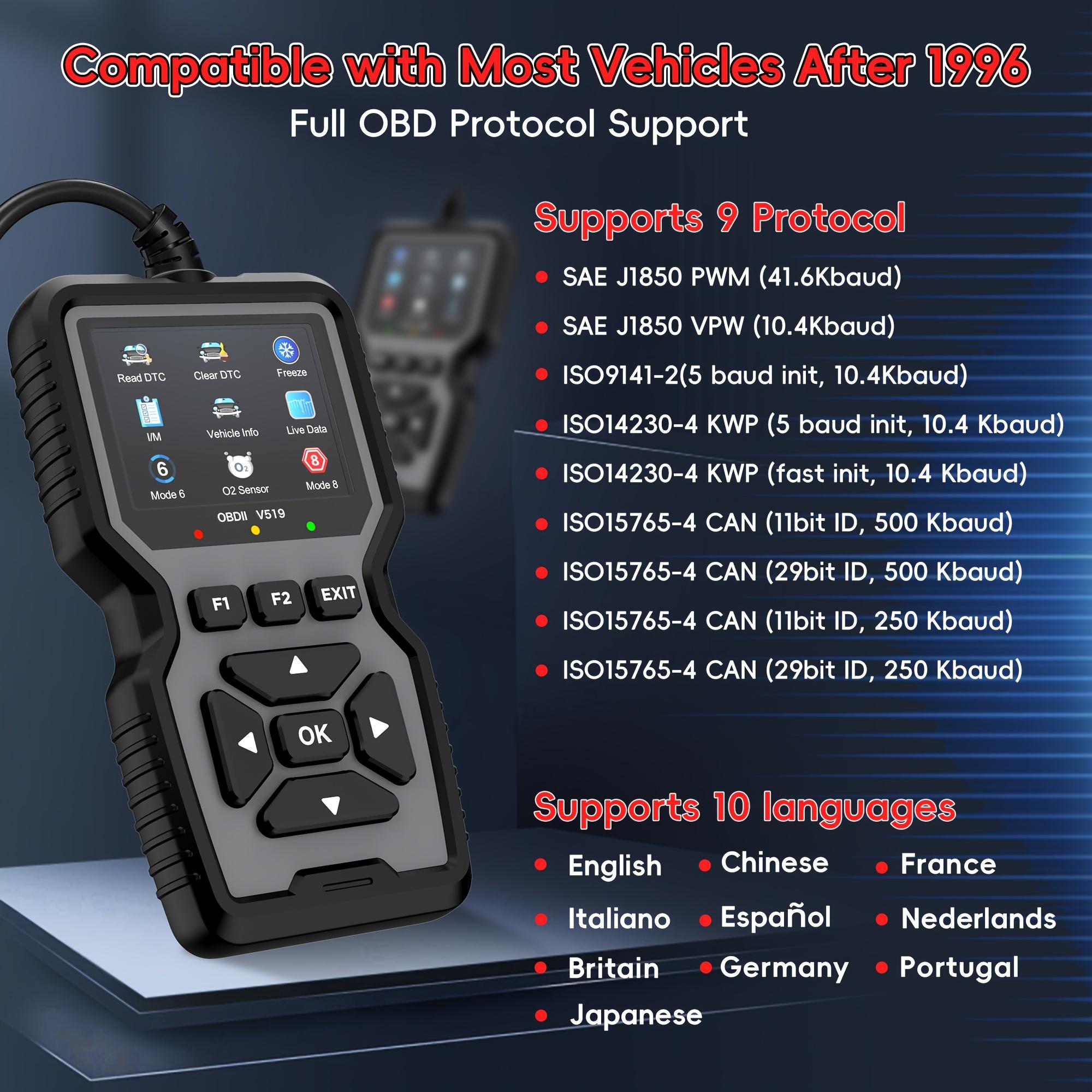 OBD2 Advanced Diagnostic Tool Professional Engine Code Reader Reset Real-Time Data for Mode 6 & 8 Vehicles After 1996 No Battery OBDII/EOBD CAN escaner automotriz OBD2 Advanced Diagnostic Tool Professional Engine Code Reader Reset Real-Time Data for Mode 6 & 8 Vehicles After 1996 No Battery OBDII/EOBD CAN escaner automotriz