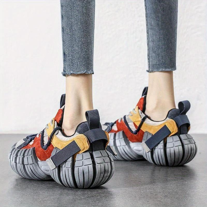 (New)Shoes for Men New Fashion Trend All The Fashion Brand Europe Station Color Daddy Shoes, Vintage to Do Old Sports Shoes, Anti-slip Wear-resistant Breathable Sports Shoes, Increase Men's Casual Shoes