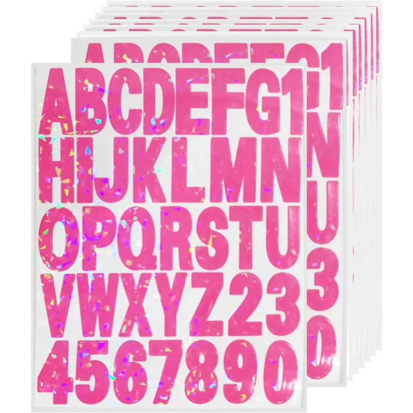2 Inch Rose Red Alphabet Letter Stickers, 8 Sheets Self-Adhesive Vinyl Mailbox Numbers for Arts & Crafts, Outdoor Signs, Posters, Doors, Mailboxes, Cars & TrucksGift