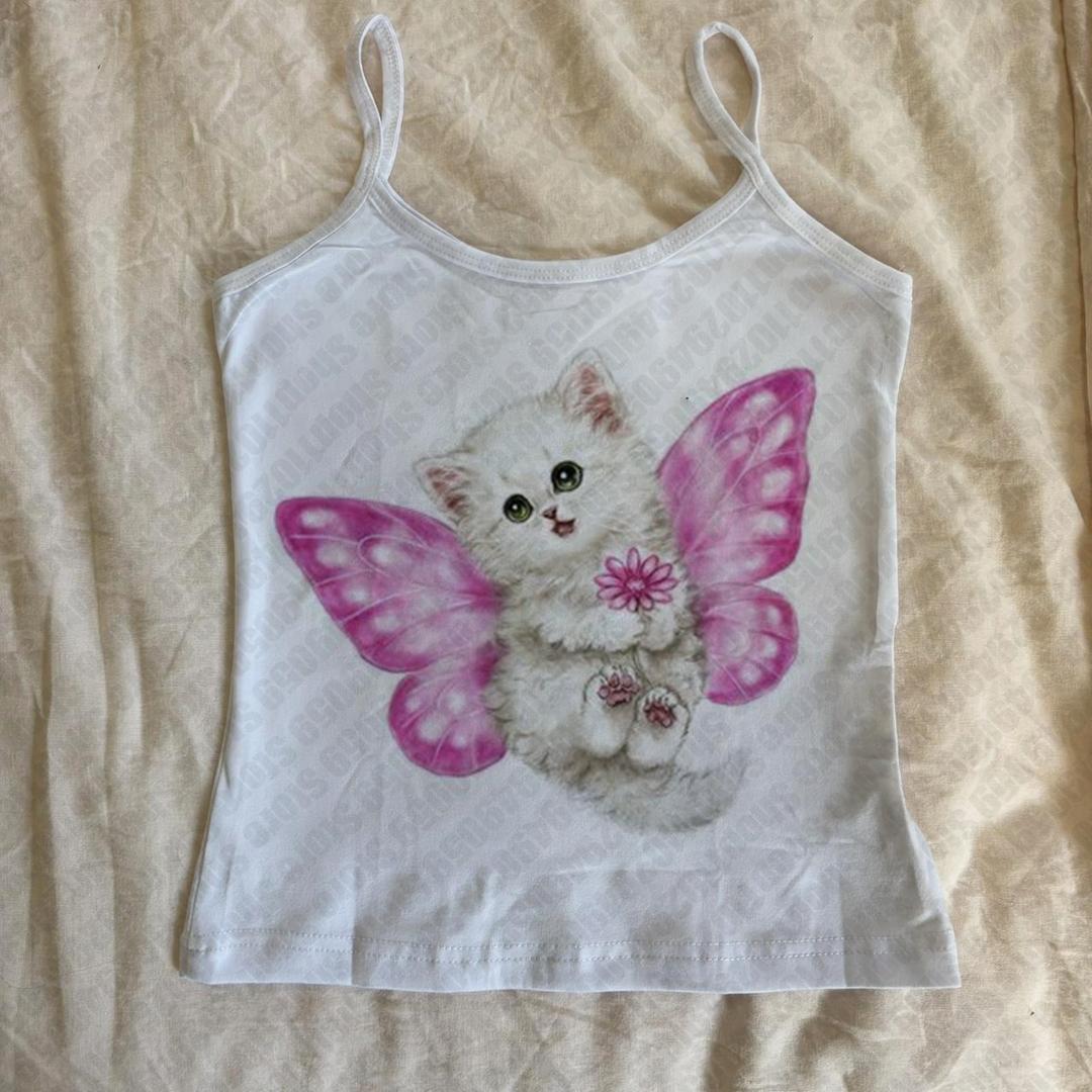 Punk Clothes Tank Tops 2000s Women Sexy Tank Tops Slim Tops Letter Printed White Women's Racerback Vintage Summer  Style Vest