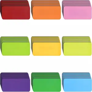 54PCS color magnetic label stickers, message stickers, dry erasable blackboard stickers, writing refrigerator stickers, supermarket product labels, classroom name stickers