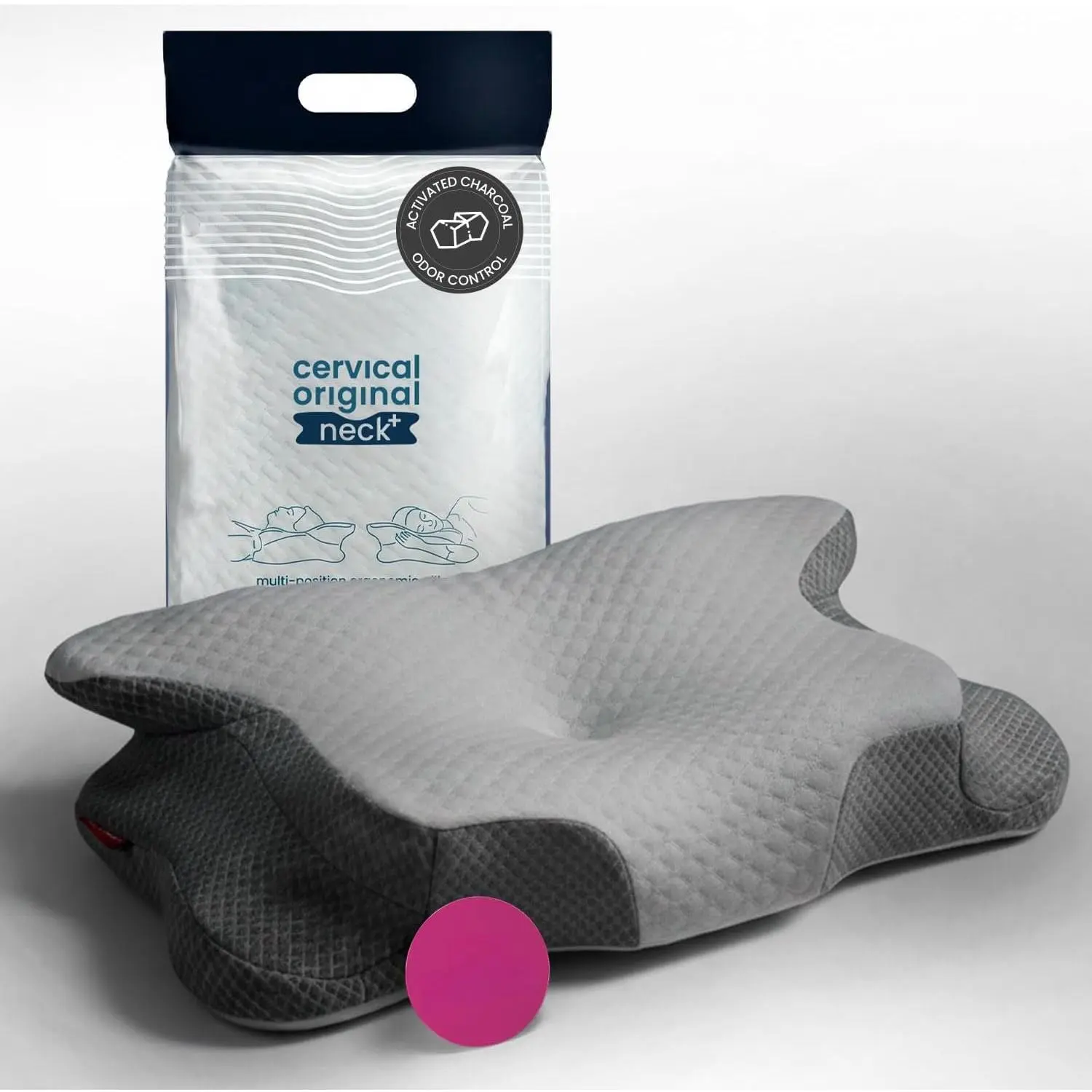 Cervcal Orgnal  Plus Charcoal Premum Ergonomc Memory  Actvated Charcoal Hypoallergenc Pllow for  and  Pan Relef – Orthopedc Pllow