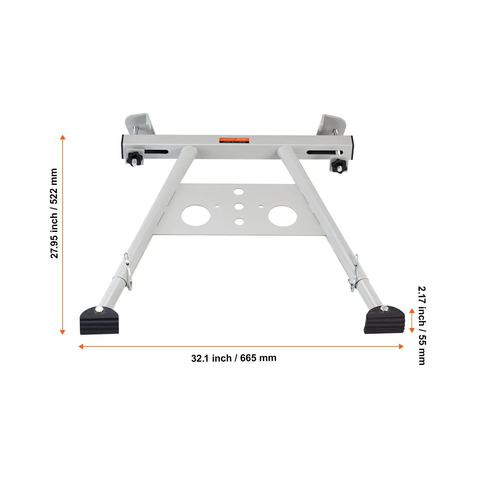 Heavy Duty Ladder Stabilizer with Adjustable Ft - Extension Ladder Standoff, Anti-Slip Rubber Ft, 330 lbs Weight Rating, Easy to Use, Wide Adaptability for Roof Gutter (Tools & Hardware Accessory)