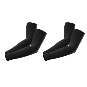 2 Pairs Cooling UPF 50+ Sun Arm Sleeves Men Women, Breathable Stretch UV Protection Seamless Arm Covers for Driving Cycling Gardening Running Outdoor