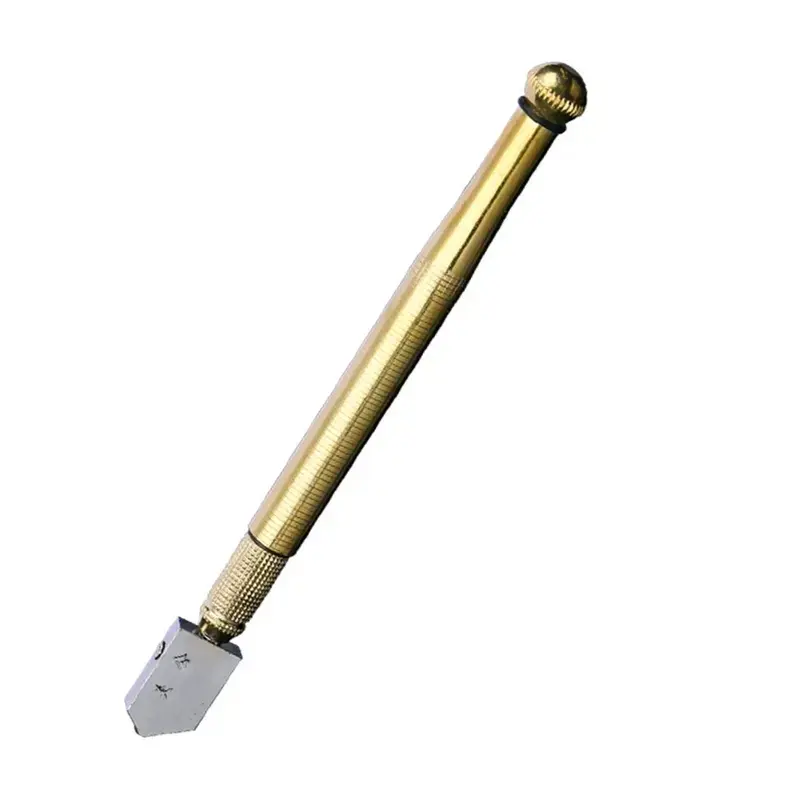 Diamond Head Glass Cutter Tool for 3-15mm Glass & Mirrors, Heavy Duty Steel Blade & Anti-Slip Grip for DIY Glass Cutting