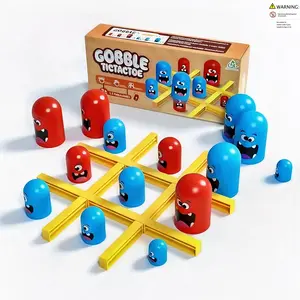Fun Strategy Board Game, Tic Tac Toe Parent-Child Interactive Game, Funny Doll Big Eats Small Set, Educational Toy